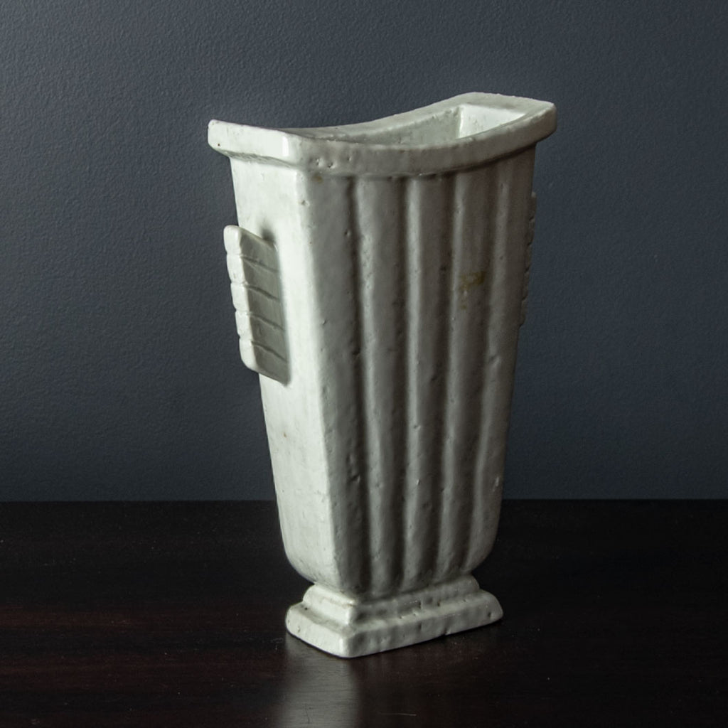 Gunnar Nylund for Rörstrand, large art deco vase with  white glaze G9504