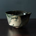Claude Champy, France, unique stoneware bowl with dark brown, black and pale pink glaze H1327