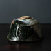 Claude Champy, France, unique stoneware bowl with dark brown, black and pale pink glaze H1327