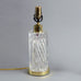 Olle Alberius for Orrefors, clear glass lamp with gold fittings N8884