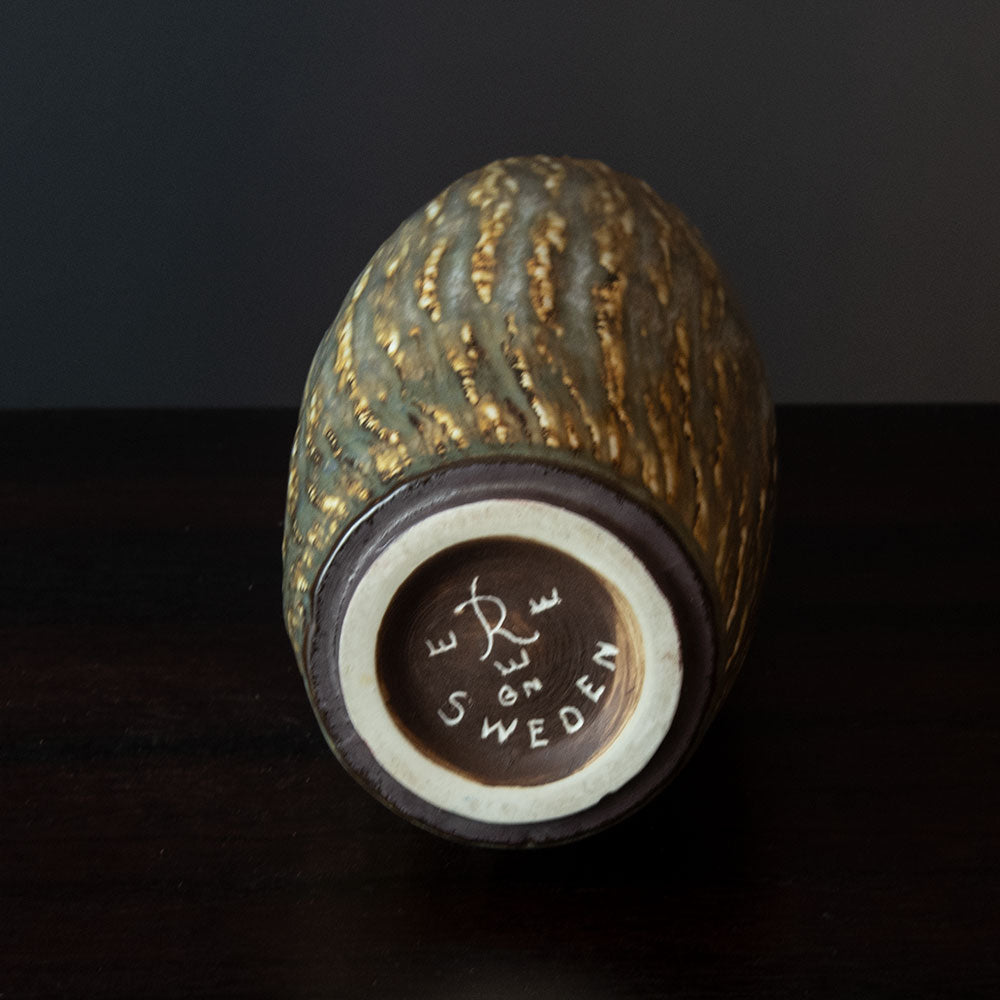 Gunnar Nylund for Rorstrand, vase with striated brown glaze G9493