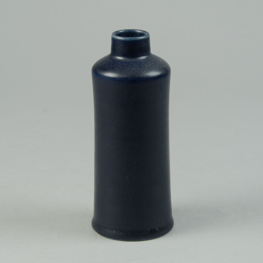 Erich and Ingrid Triller for Tobo, small vase with dark blue glaze G9485