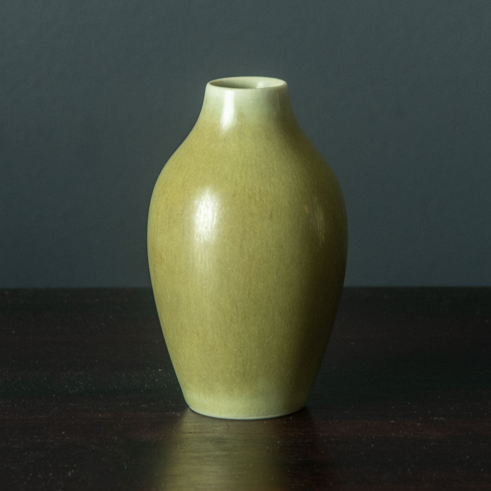 Per Linnemann-Schmidt for Palshus, small vase with olive haresfur glazes N9767