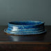 Betty Woodman, US unique stoneware bowl with glossy blue glaze H1247