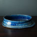 Betty Woodman, US unique stoneware bowl with glossy blue glaze H1247