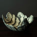 Ulla Viotti, Sweden, unique stoneware bowl with matte black and white surface H1078