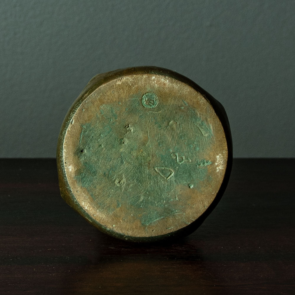 Hugo Elmquist, Sweden, art nouveau bronze vase with floral decoration G9313