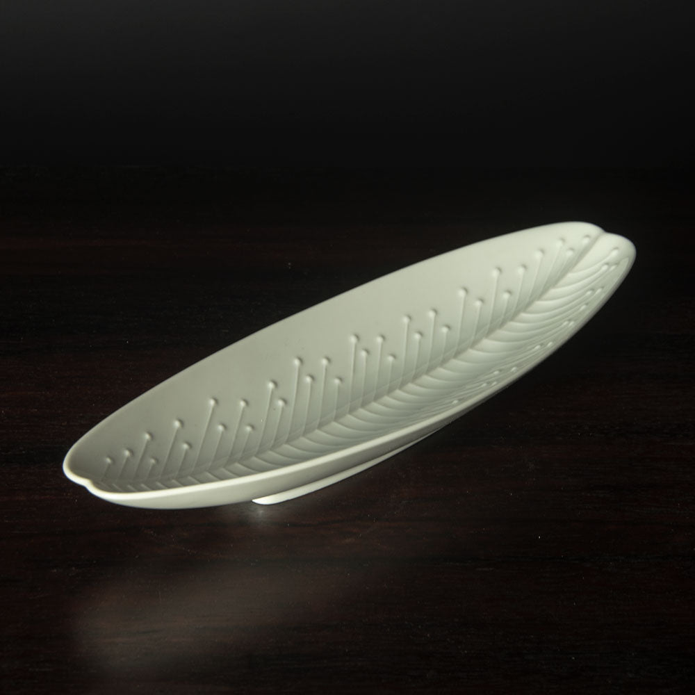 Tapio Wirkkala for Rosenthal, white porcelain leaf dish H1003