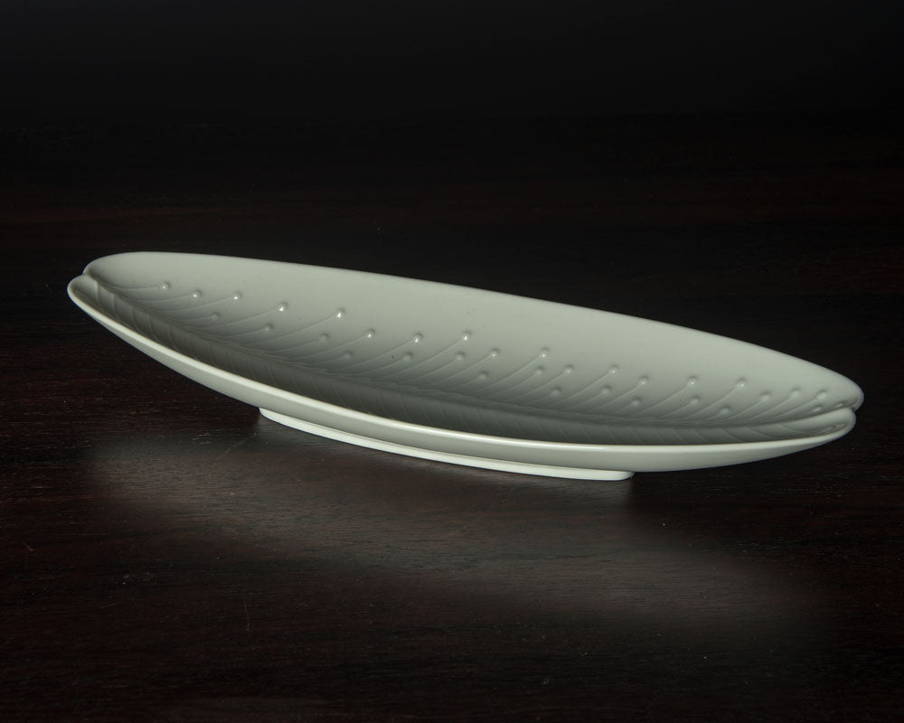 Tapio Wirkkala for Rosenthal, white porcelain leaf dish H1003