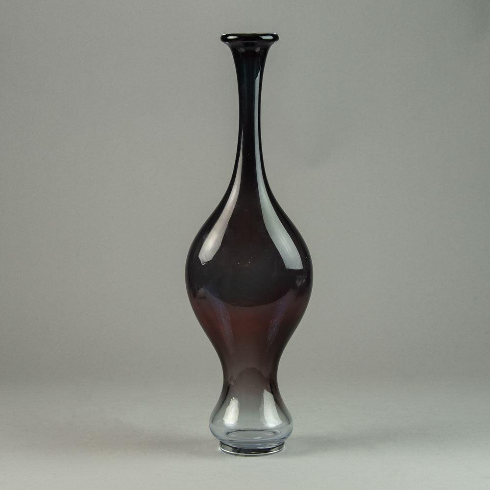 Nils Landberg for Orrefors, Sweden large "Expo" vase in purple glass H1405