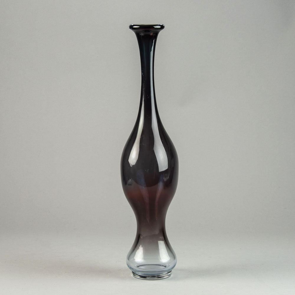 Nils Landberg for Orrefors, Sweden large "Expo" vase in purple glass H1405