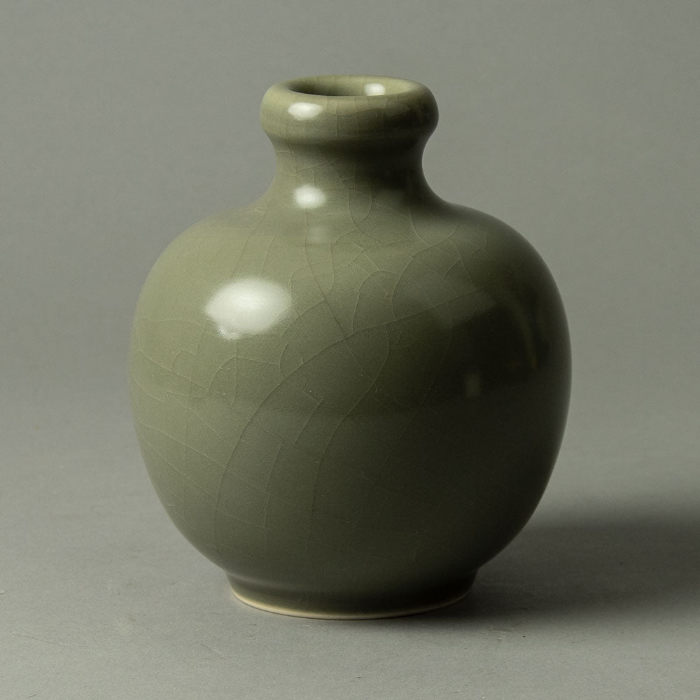 Patrick Nordstrom and Carl Halier for Royal Copenhagen, vase with celadon glaze N7442