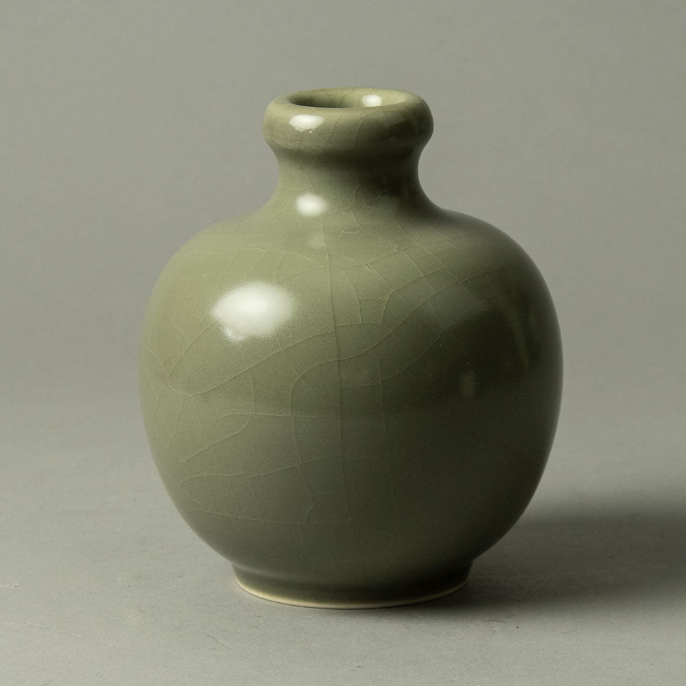 Patrick Nordstrom and Carl Halier for Royal Copenhagen, vase with celadon glaze N7442