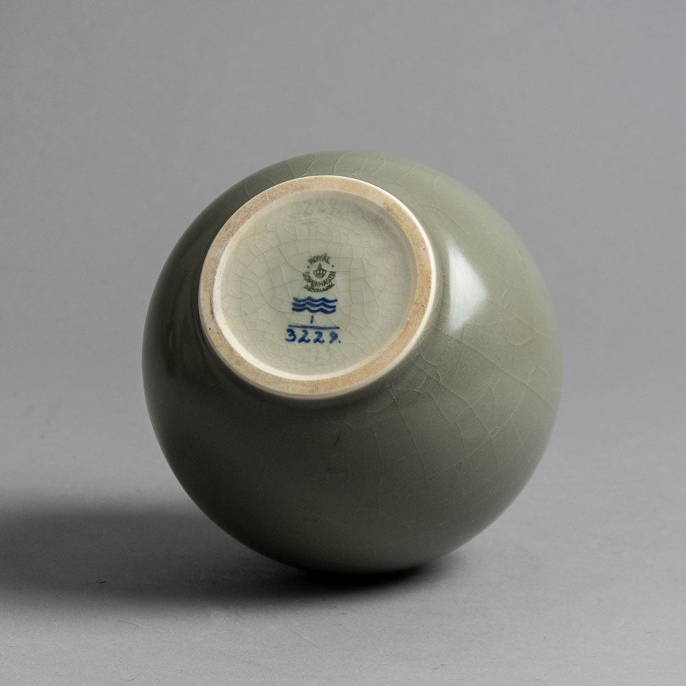 Patrick Nordstrom and Carl Halier for Royal Copenhagen, vase with celadon glaze N7442
