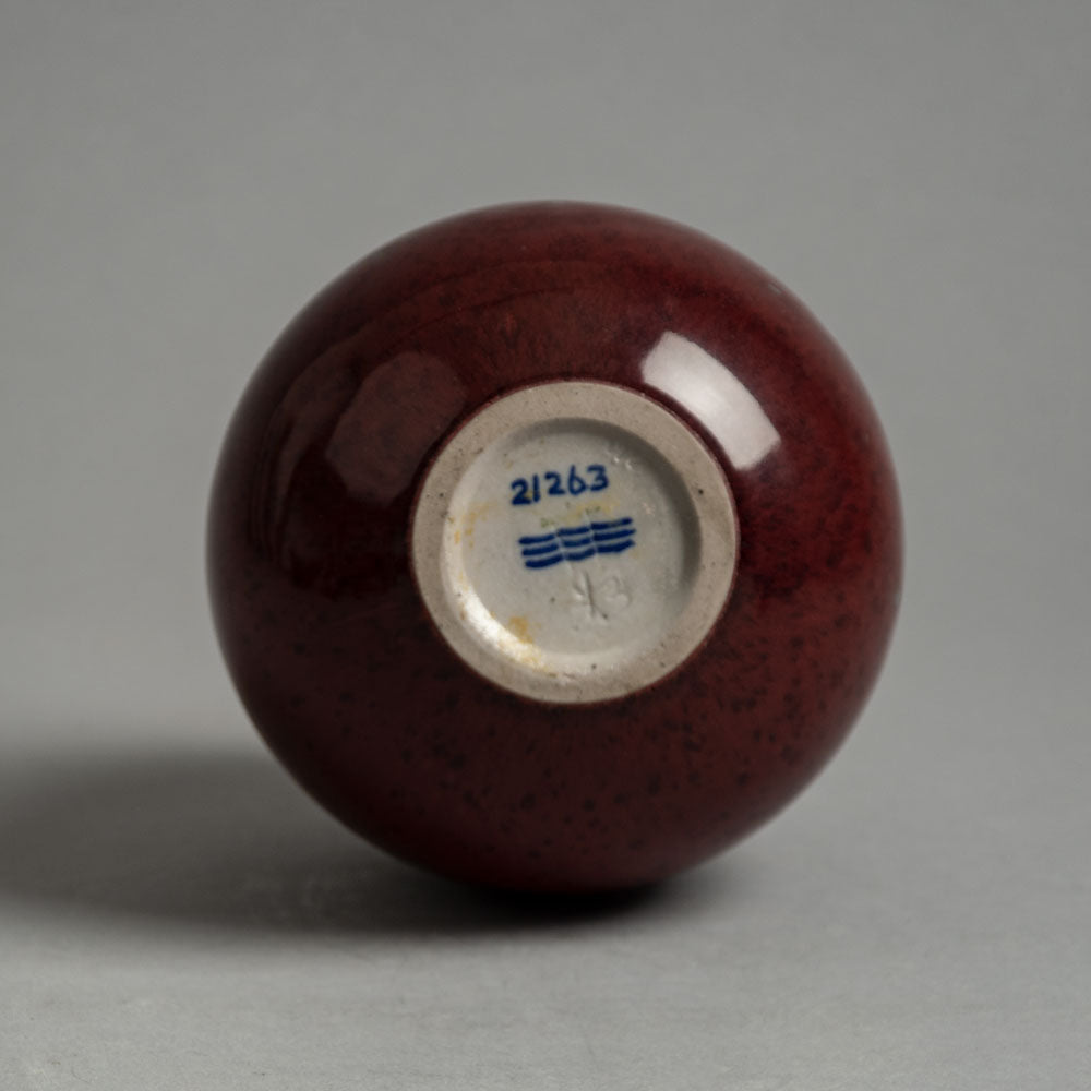 Kresten Bloch for Royal Copenhagen, vase with oxblood glaze B3531