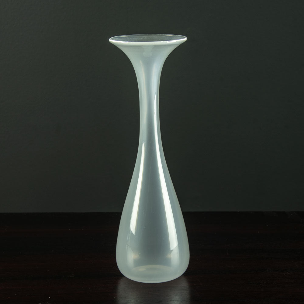 Sven Palmquist for Orrefors, Sweden, milky glass "Expo" vase with flaring rim A1247