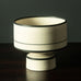 Nicholas Homoky, UK, porcelain footed bowl with black and white glaze H1448