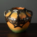 P. Ipsen, Denmark, earthenware vase with dark brown and orange glaze H1344