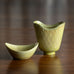 Carl Harry Stålhane for Rörstrand, Sweden, stoneware bowl with pale yellow ochre glaze H1356