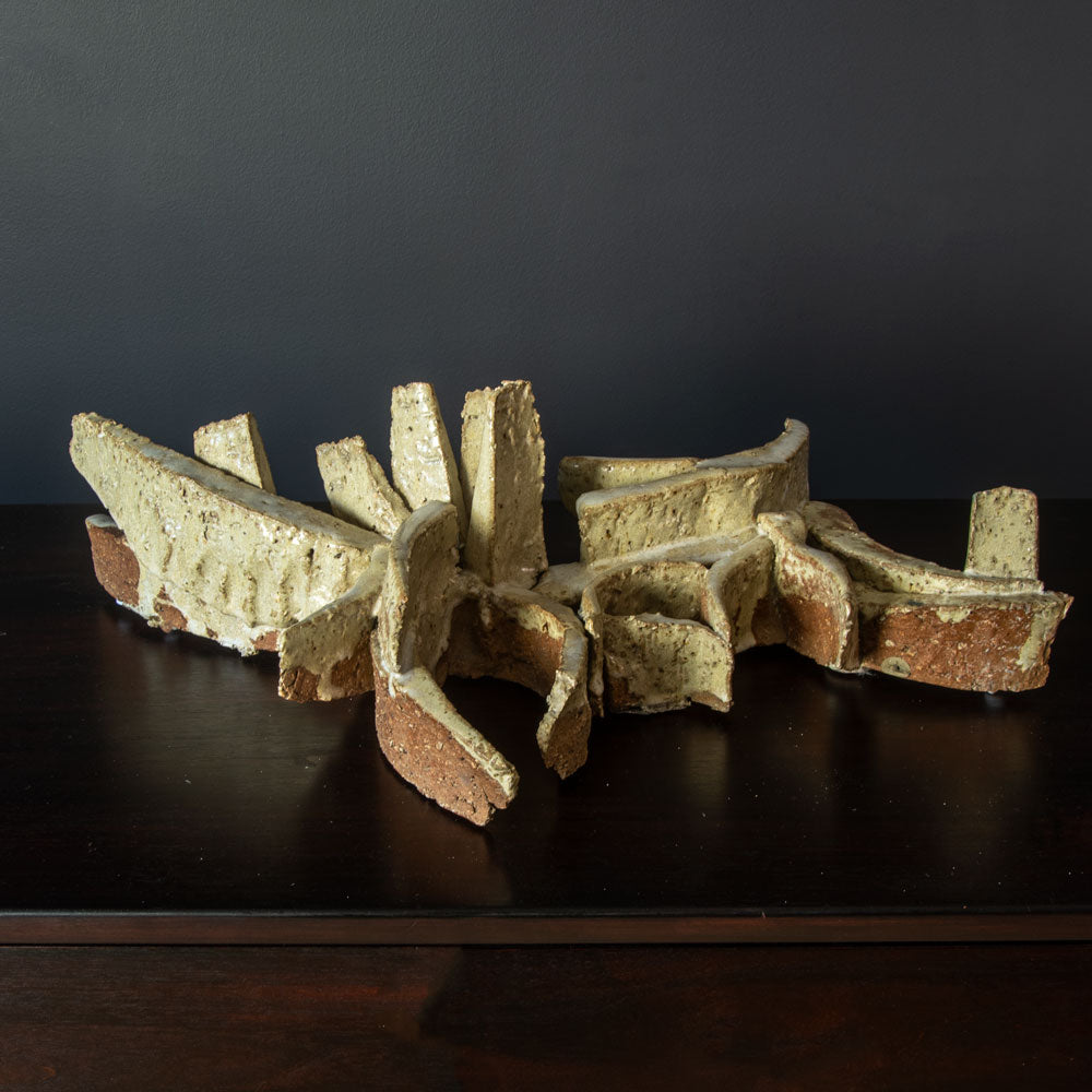 Hertha Hillfon, Sweden, stoneware sculpture with pale brown glaze H1423