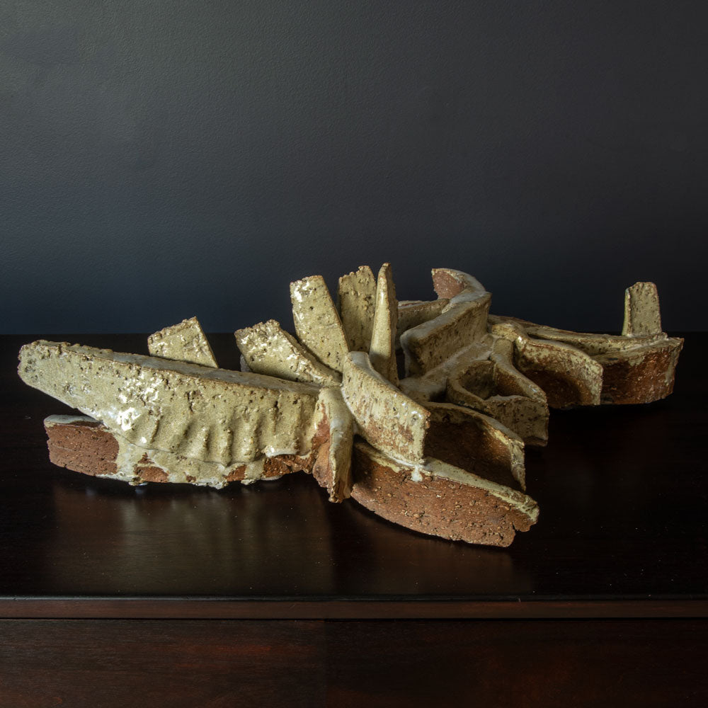 Hertha Hillfon, Sweden, stoneware sculpture with pale brown glaze H1423