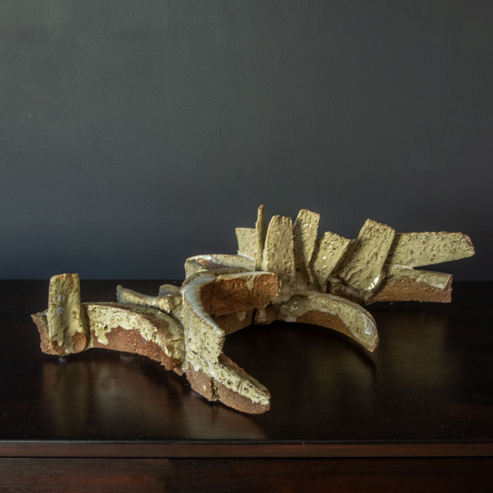 Hertha Hillfon, Sweden, stoneware sculpture with pale brown glaze H1423