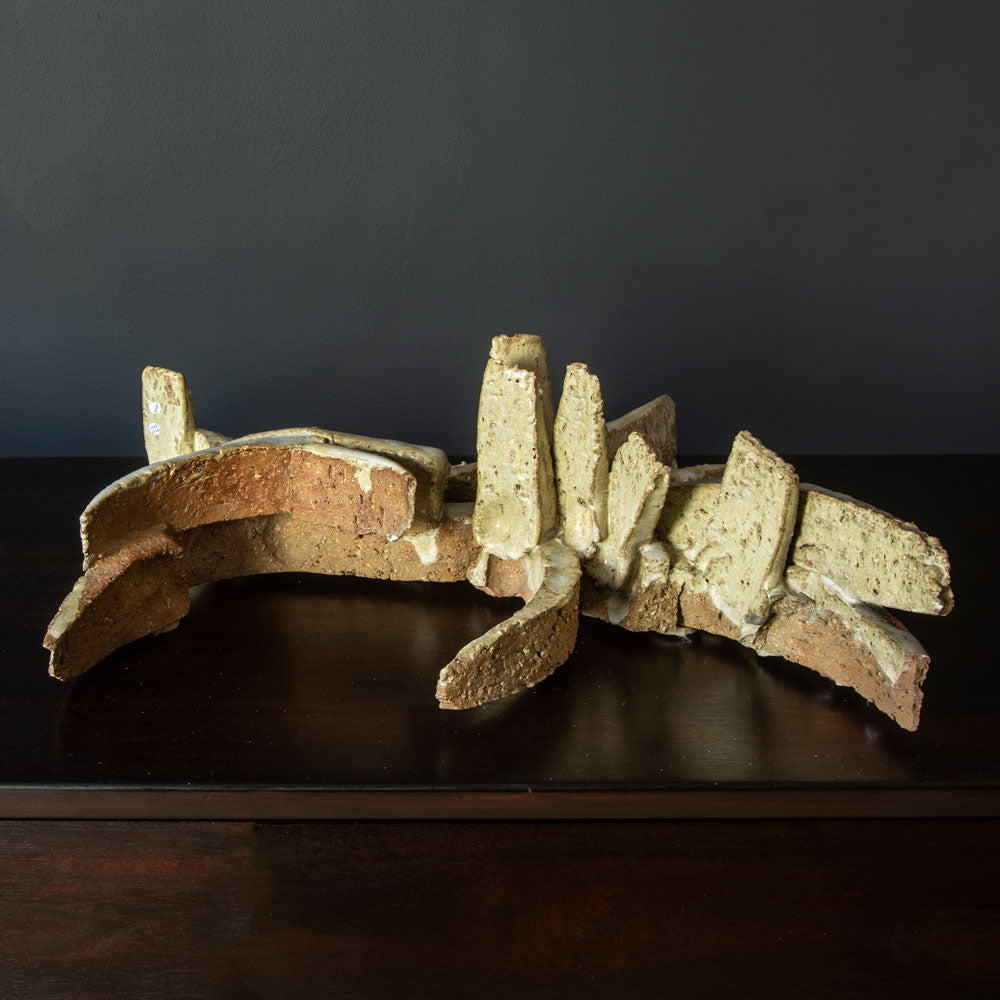 Hertha Hillfon, Sweden, stoneware sculpture with pale brown glaze H1423
