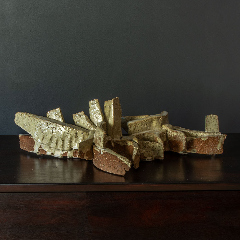 Hertha Hillfon, Sweden, stoneware sculpture with pale brown glaze H1423