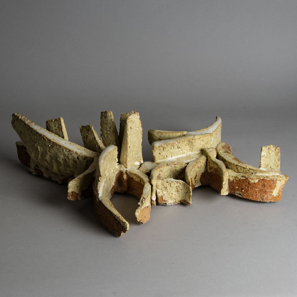 Hertha Hillfon, Sweden, stoneware sculpture with pale brown glaze H1423