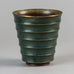 WMF Ikora, Germany, ribbed light bronze vase 