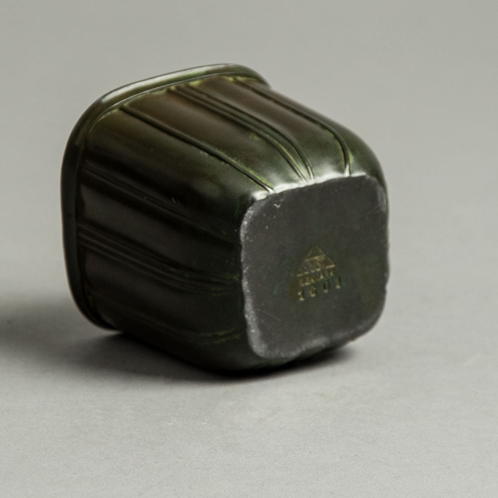 Just Andersen, Denmark, disko metal square vase H1044