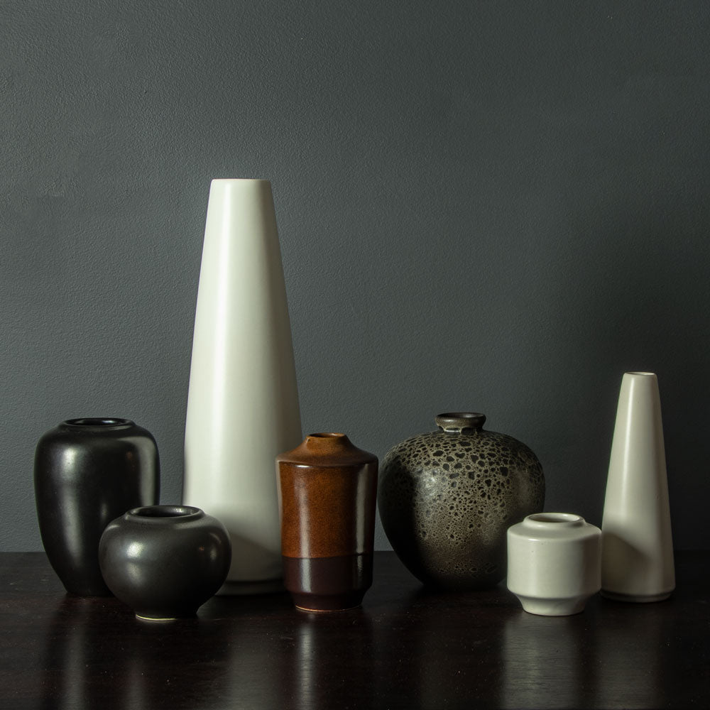 Jan Bontjes van Beek, Germany, conical stoneware vase with matte white glaze