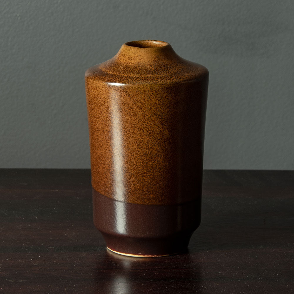 Jan Bontjes van Beek, Germany, stoneware vase with semi gloss brown glaze