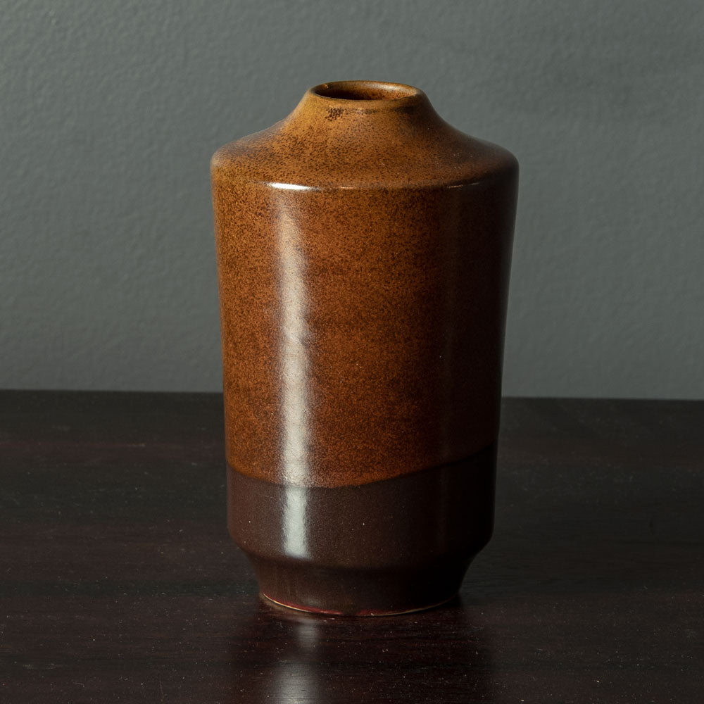 Jan Bontjes van Beek, Germany, stoneware vase with semi gloss brown glaze