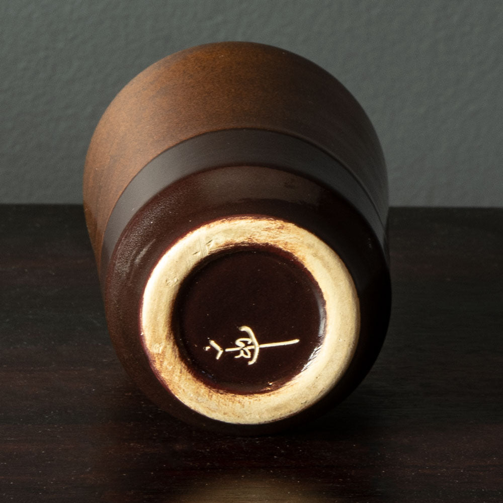 Jan Bontjes van Beek, Germany, stoneware vase with semi gloss brown glaze