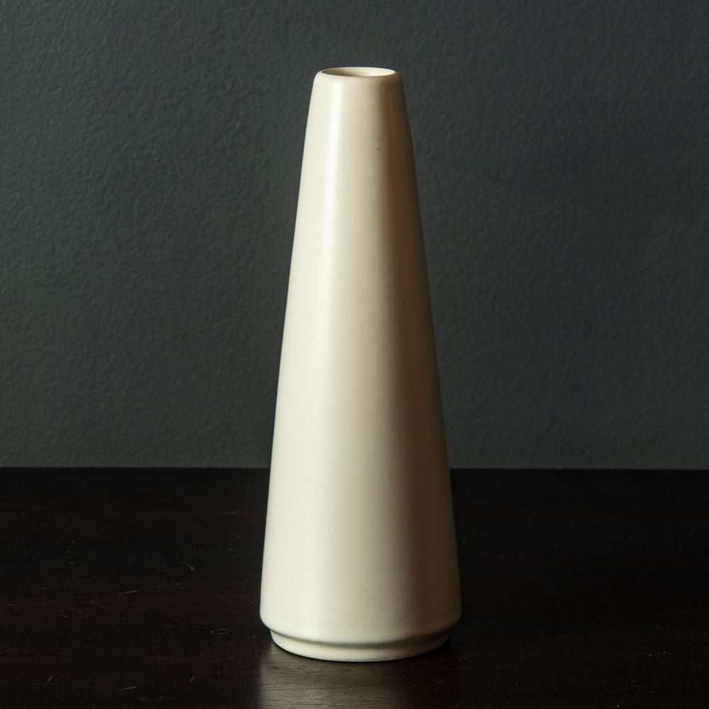 Jan Bontjes van Beek, Germany, conical stoneware vase with matte white glaze