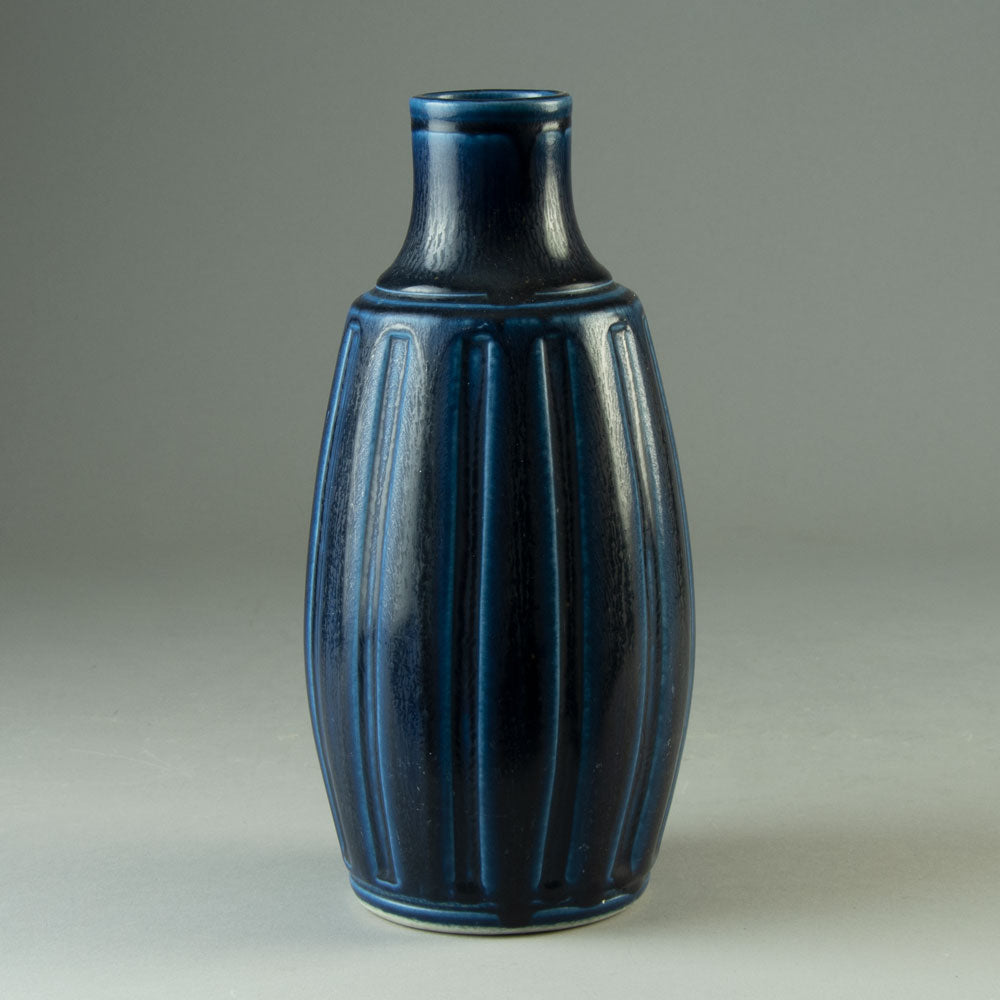 Kage Verkstad vase with blue haresfur glaze H1465