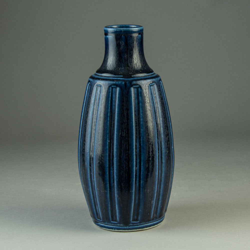 Kage Verkstad vase with blue haresfur glaze H1465