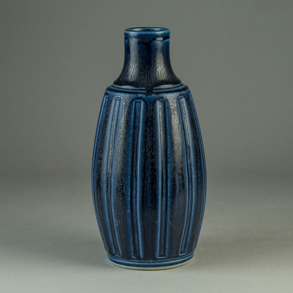 Kage Verkstad vase with blue haresfur glaze H1465