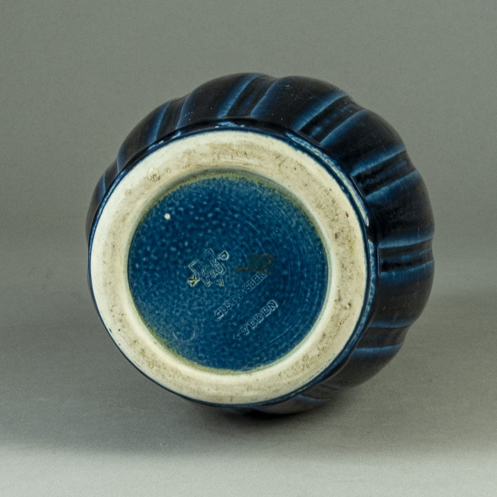Kage Verkstad vase with blue haresfur glaze H1465