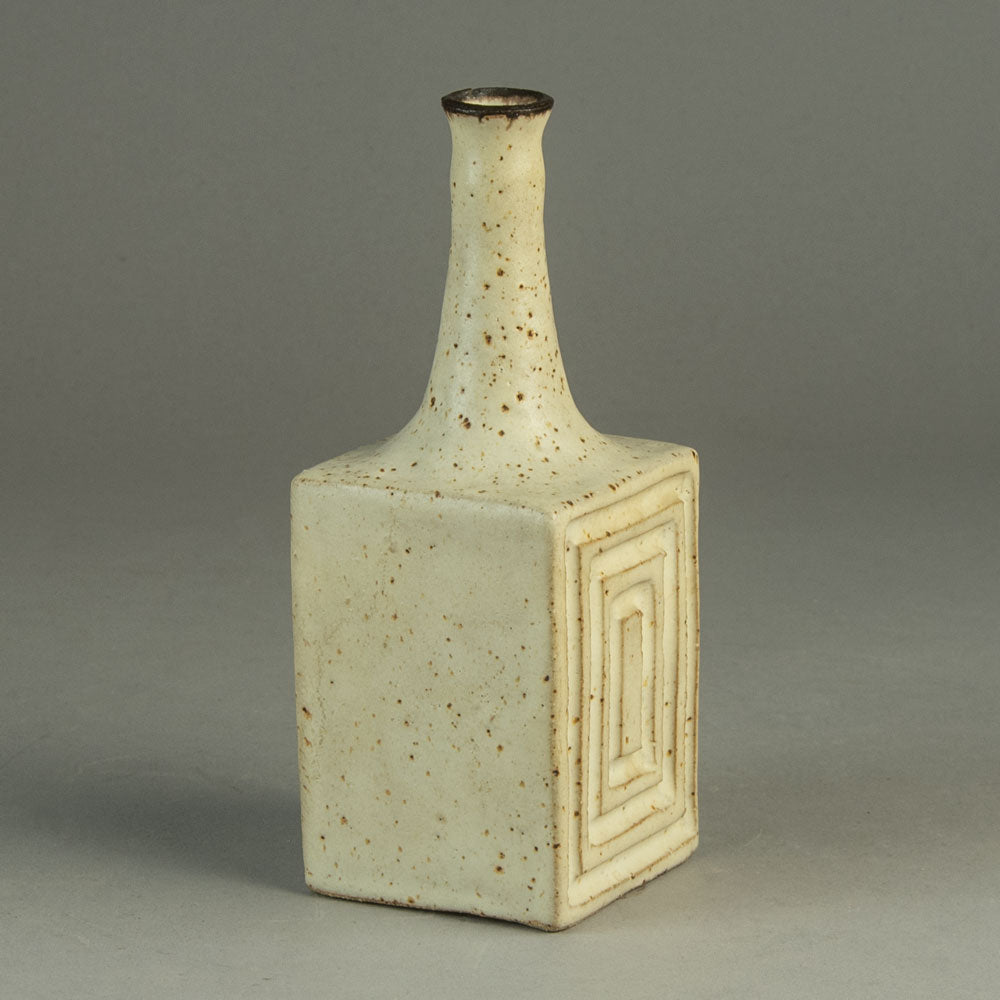 Bruno Gambone, Italy, stoneware vase with oatmeal glaze