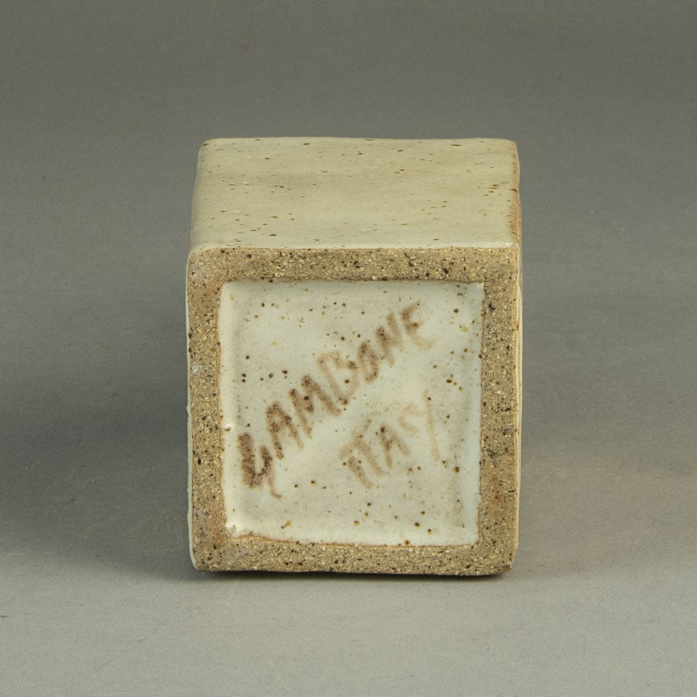 Bruno Gambone, Italy, stoneware vase with oatmeal glaze