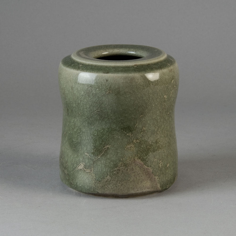 Volker Ellwanger, Germany, unique stoneware vase with celadon glaze H1635