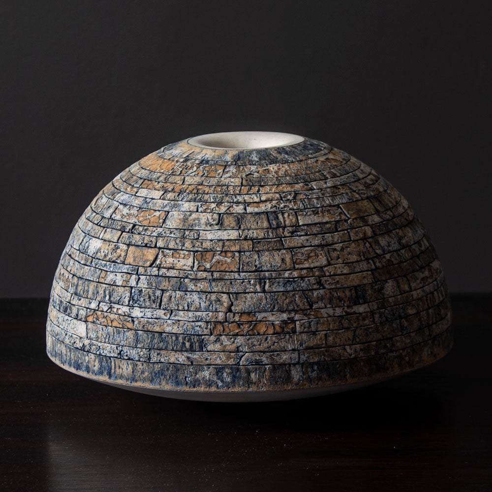 Cathy Fleckstein , Germany, unique stoneware sculptural vessel H1602