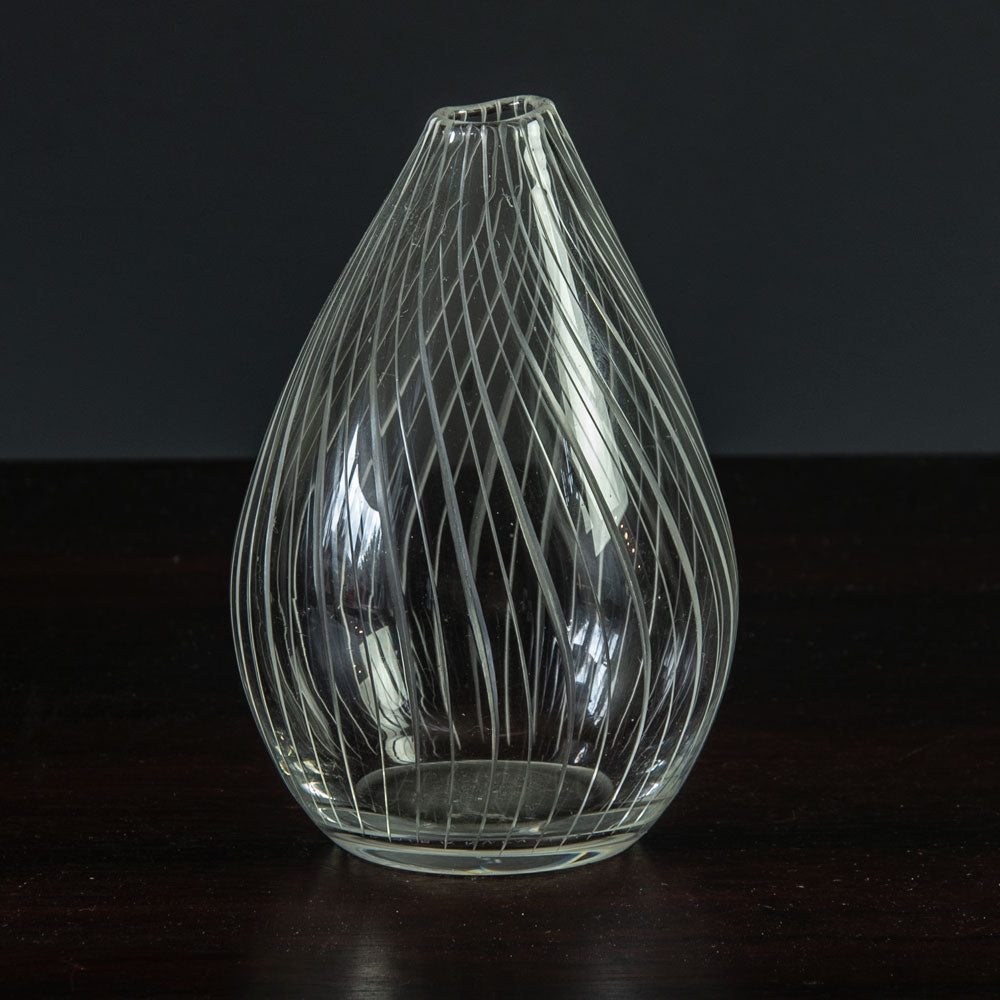 Tapio Wirkkala for Iittala, engraved glass vase N8727