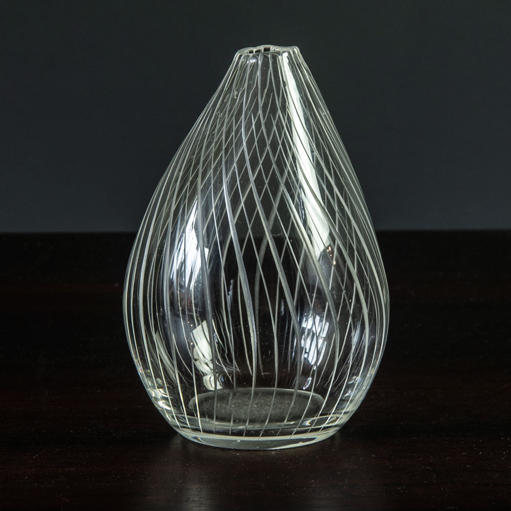 Tapio Wirkkala for Iittala, engraved glass vase N8727