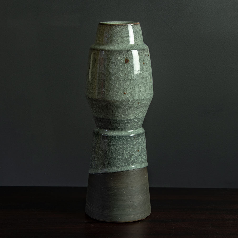 Martin Schlotz, Germany, unique stoneware vase with gray glaze G9110