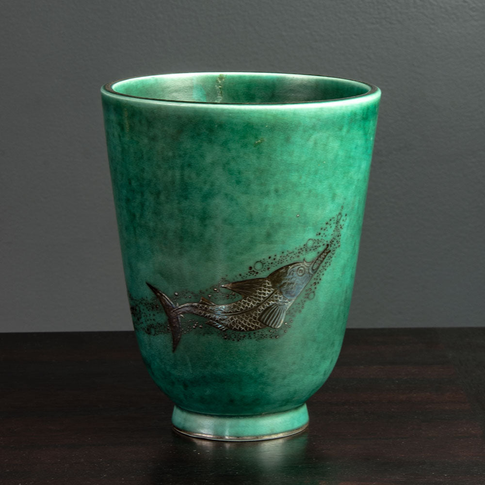 Wilhelm Kåge for Gustavsberg, Argenta vase with fish decoration