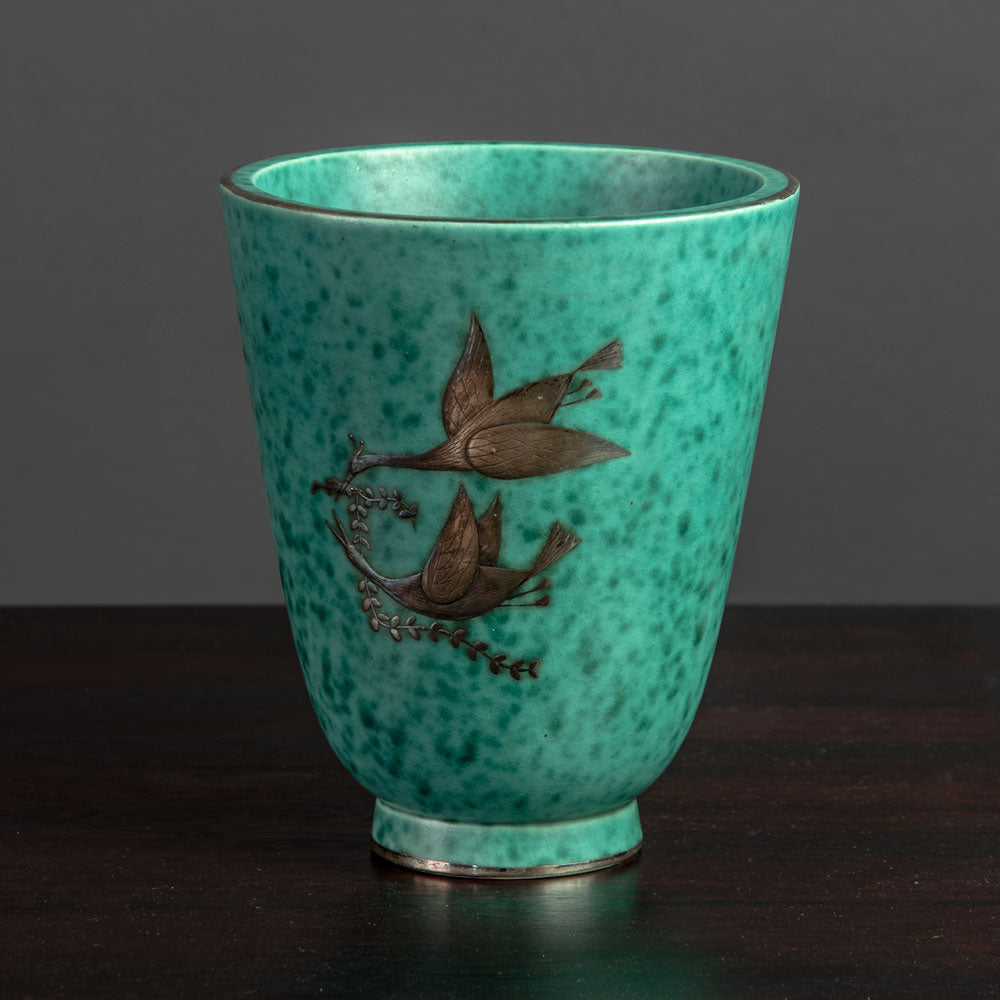 Wilhelm Kåge for Gustavsberg, Argenta vase with bird decoration