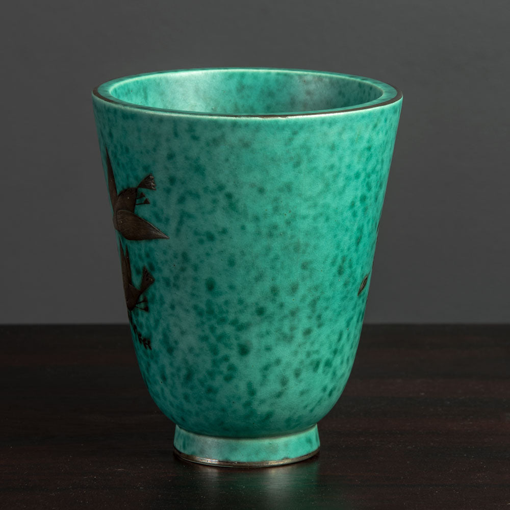 Wilhelm Kåge for Gustavsberg, Argenta vase with bird decoration